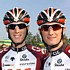 Andy and Frank Schleck at the start of the Coppa Sabatini 2007